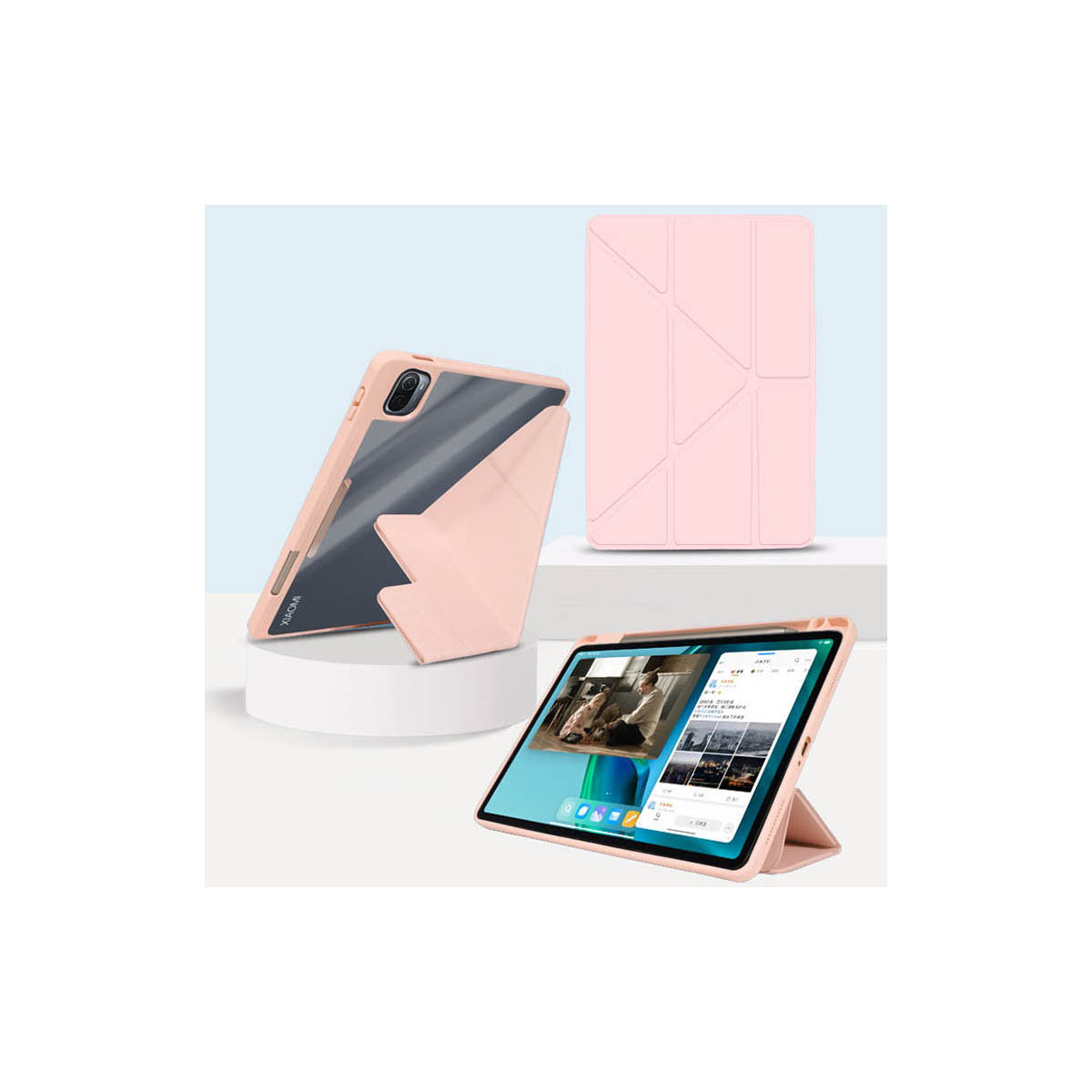 Xiaomi Pad 6/Pad 6 Pro 11型(インチ) ケース 手帳型 スタンド機能 ブック型 耐衝撃 落下防止 手帳型カバー 強化ガラスフィルムおまけ付き｜coco-fit2018｜03