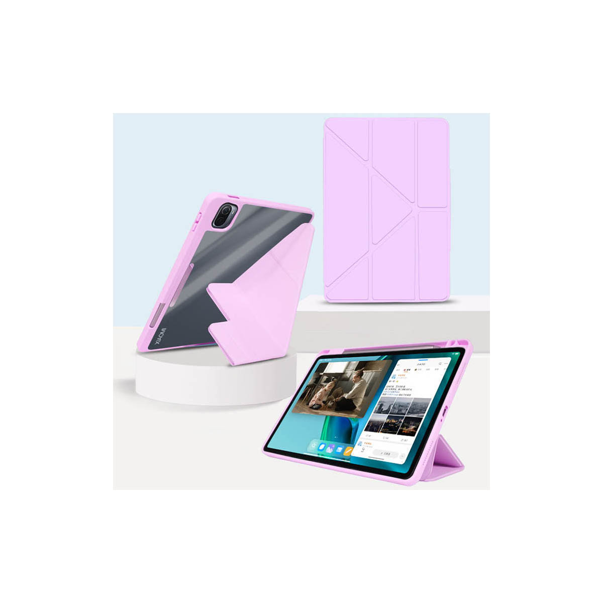 Xiaomi Pad 6/Pad 6 Pro 11型(インチ) ケース 手帳型 スタンド機能 ブック型 耐衝撃 落下防止 手帳型カバー 強化ガラスフィルムおまけ付き｜coco-fit2018｜08