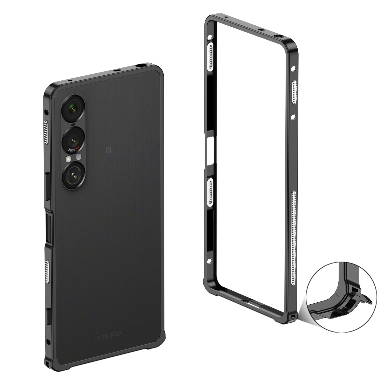 Xperia 1 VIII ケース 耐衝撃 カバー 10 アルミサイド 枠 フレーム