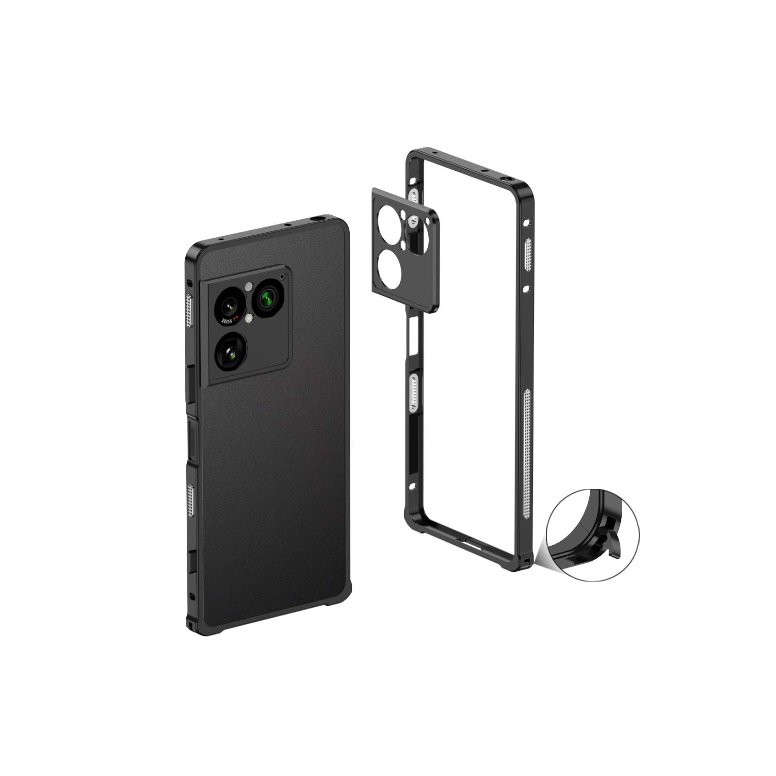 SONY FX-1セット＋SONYアルミケース Xperia SONY 1 VIII 対応 海馬ロック構造のメタルバンパーケース 高級