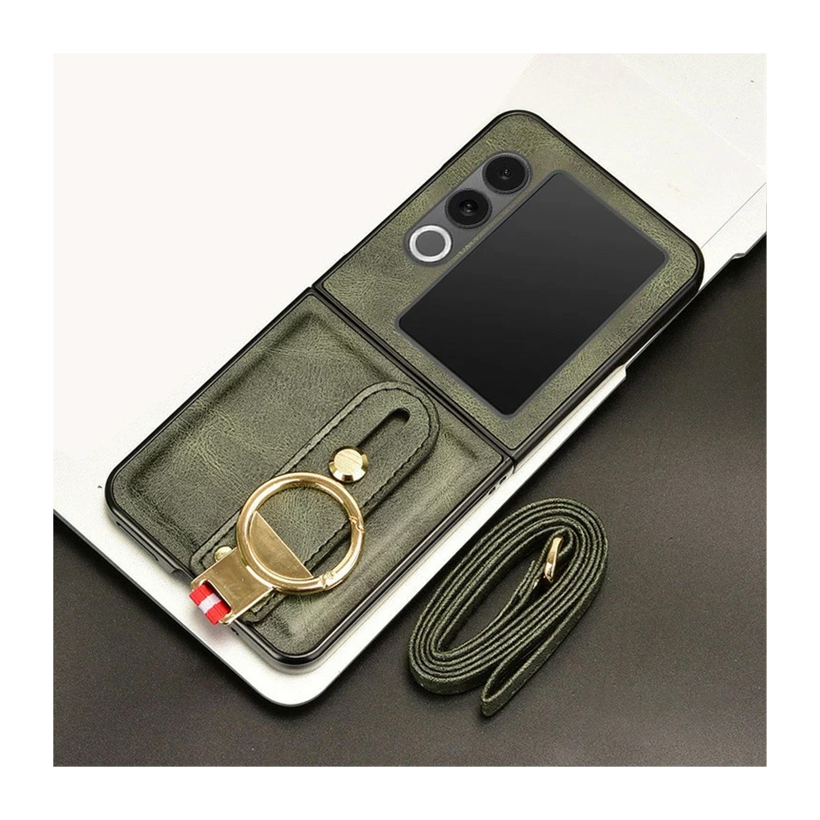 nubia ZTE ヌビア フリップ3 Nubia Flip3 5G ケース 用のPC+PUレザー