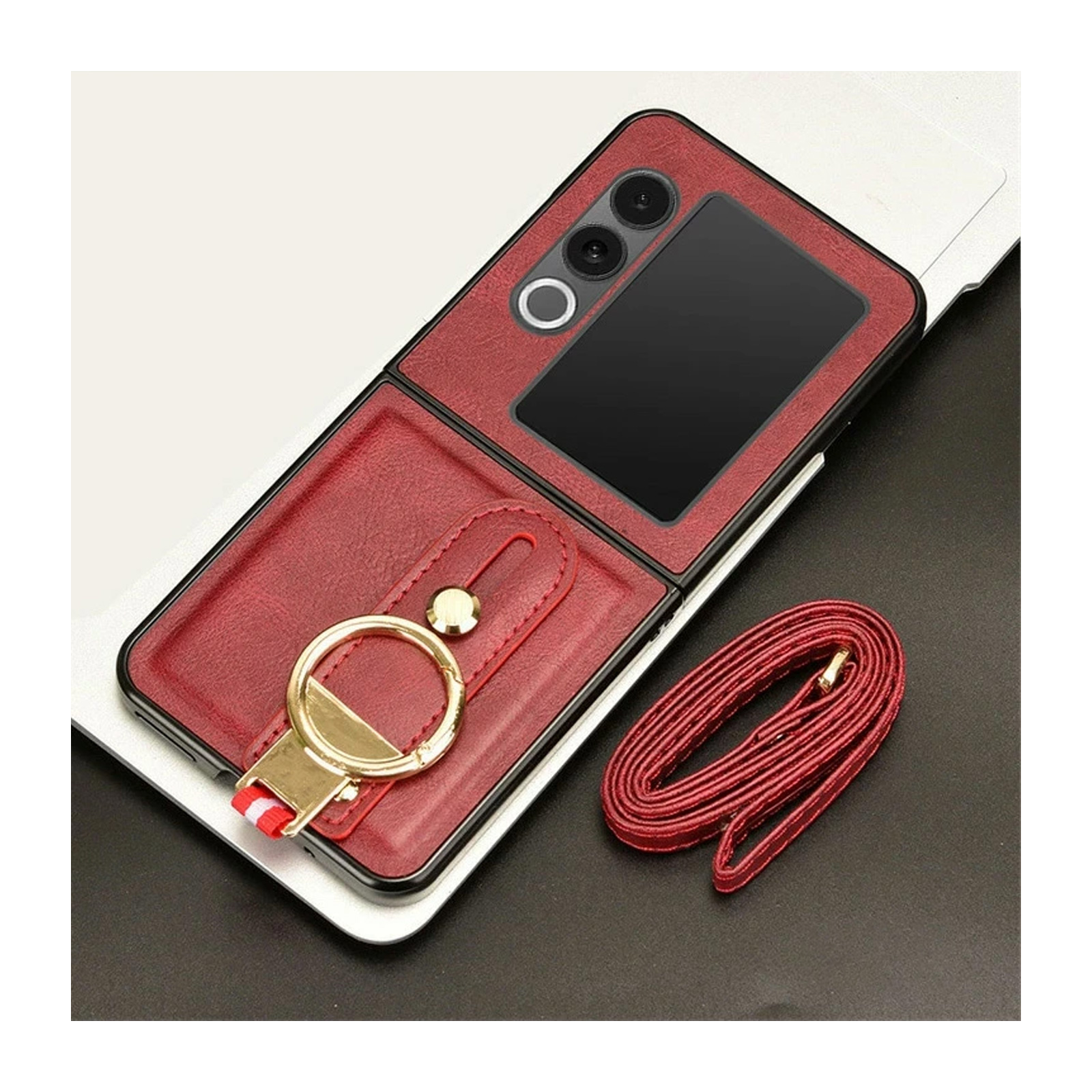 nubia ZTE ヌビア フリップ3 Nubia Flip3 5G ケース 用のPC+PUレザー