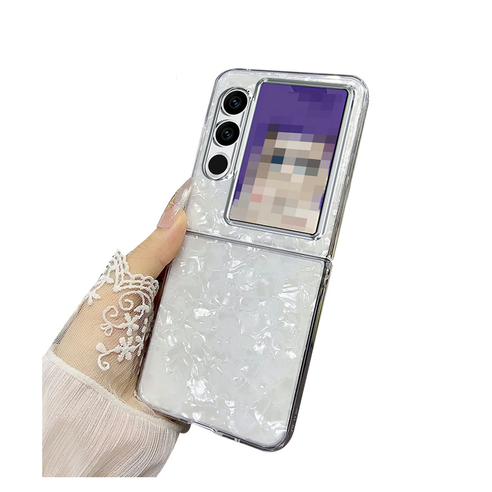 ZTE ZTE Nubia Flip2 5G ケース 用のプラスチック製 折りたたみ型 PC
