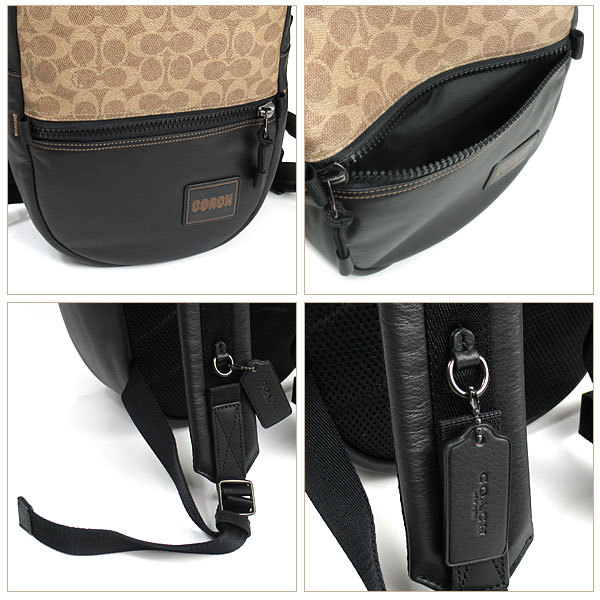 COACH（コーチ） リュックサック バッグ メンズ シグネチャー レザー