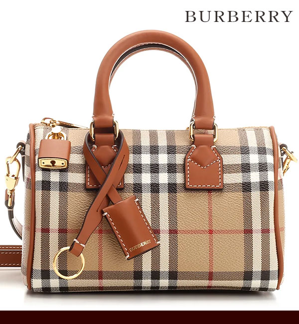 バーバリー ロンドン ショルダーバッグ ポシェット ミニボストンバッグ レディース Burberry 2Way チェック柄 : ymscbu00246  : ニューヨークコレクション - 通販 - Yahoo!ショッピング