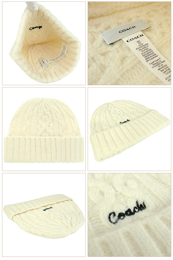 COACH（コーチ） ニット帽 帽子 ニットキャップ レディース ストライプ