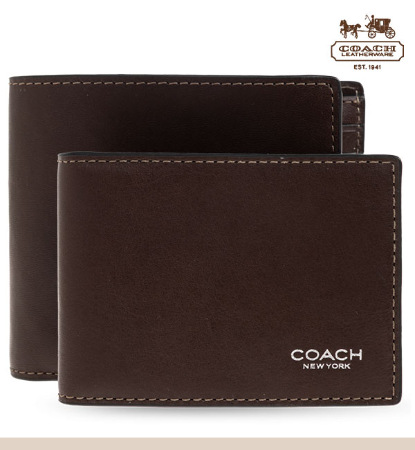 COACH（コーチ） 二つ折り財布 定期入れ パスケース IDケース メンズ
