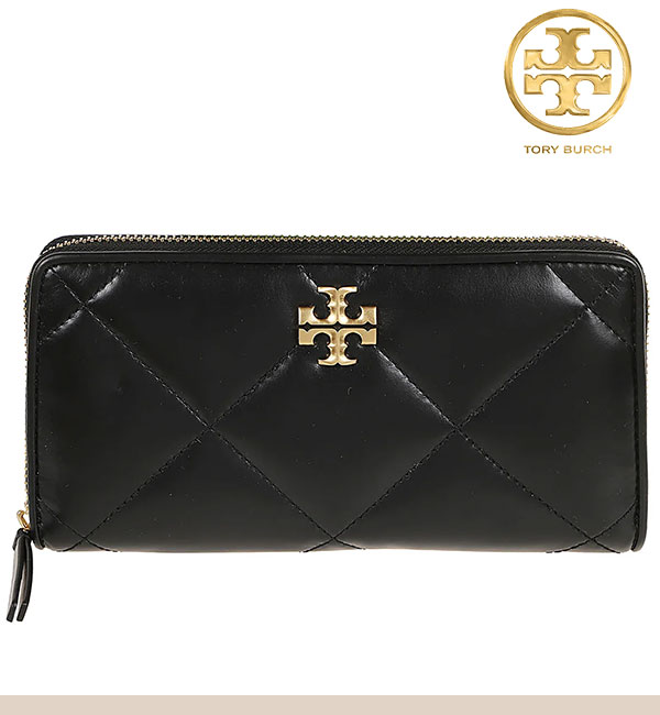 【新品】トリバーチ 長財布 キルティング ラウンド 黒 TORY BURCH（トリーバーチ） 長財布 レディース キルティング レザー