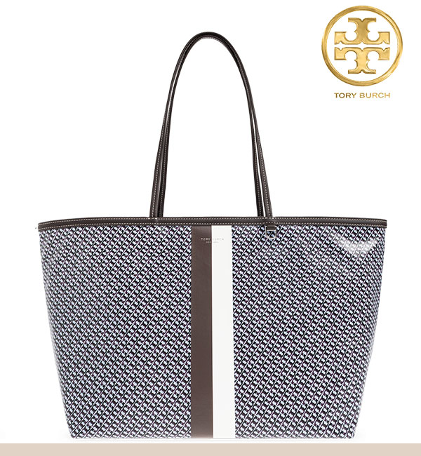 TORY BURCH（トリーバーチ） トートバッグ レディース ロゴ ストライプ