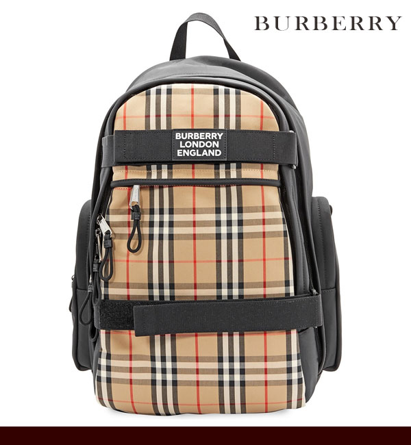 バーバリー ロンドン リュックサック バッグ メンズ Burberry チェック