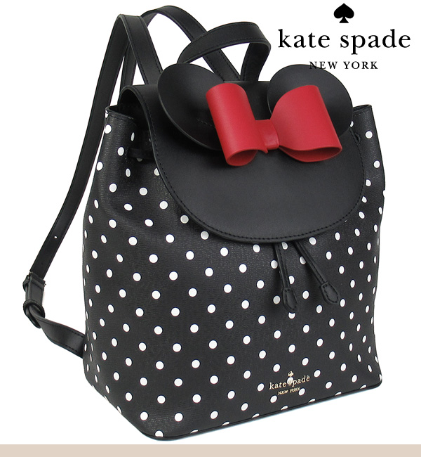 ケイトスペード リュックサック バッグ kate spade ディズニー ミニーマウス コラボ商品 水玉模様