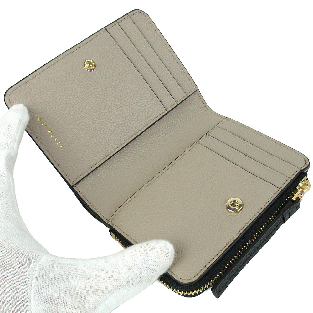 TORY BURCH トリーバーチ　レザー二つ折り財布　ホワイト 二つ折り財布、コインケース | トリーバーチ公式オンライン