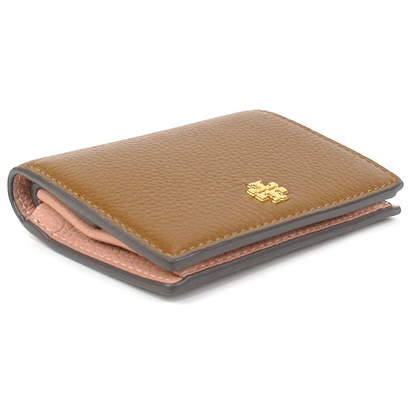 【美品】Tory Burch ベージュ レザーモノグラム二つ折り財布 TORY BURCH（トリーバーチ） 並行輸入 2つ折り財布 マックグロー