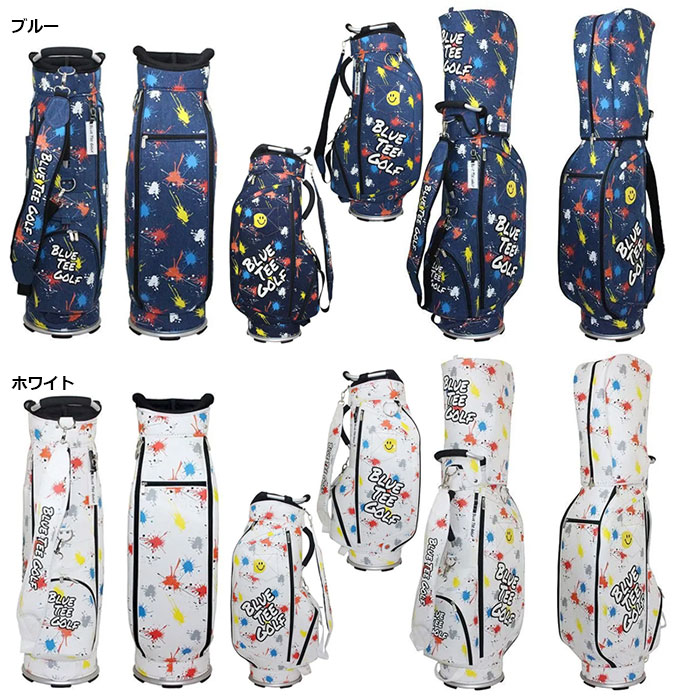 ブルーティーゴルフ デニムペイント キャディーバッグ CB-027 BLUE TEE GOLF（ブルーティーゴルフ） デニムペイントキャディーバッグ