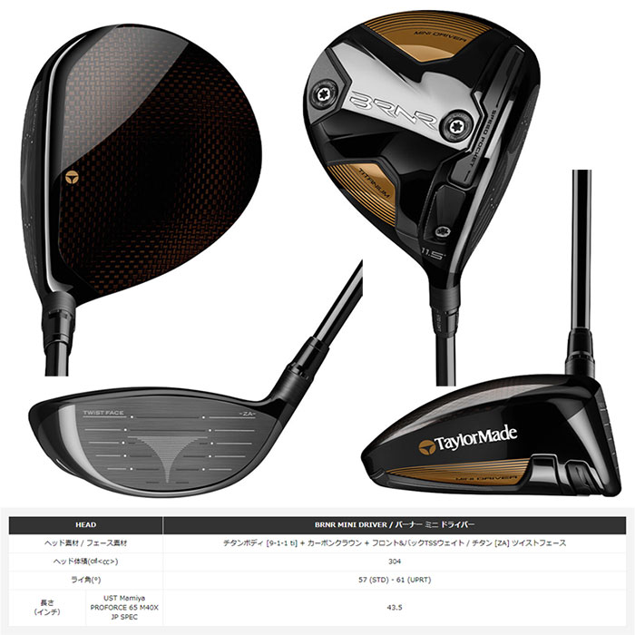 メーカーカスタム 即納 TaylorMade BRNR ミニドライバー 2023