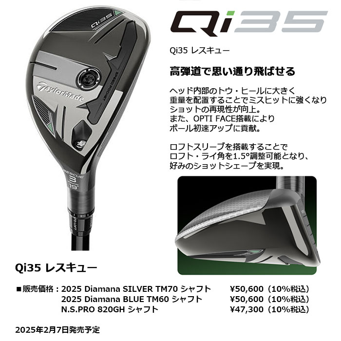 TaylorMade（テーラーメイド） 一部即納OK TaylorMade Qi35 レスキュー