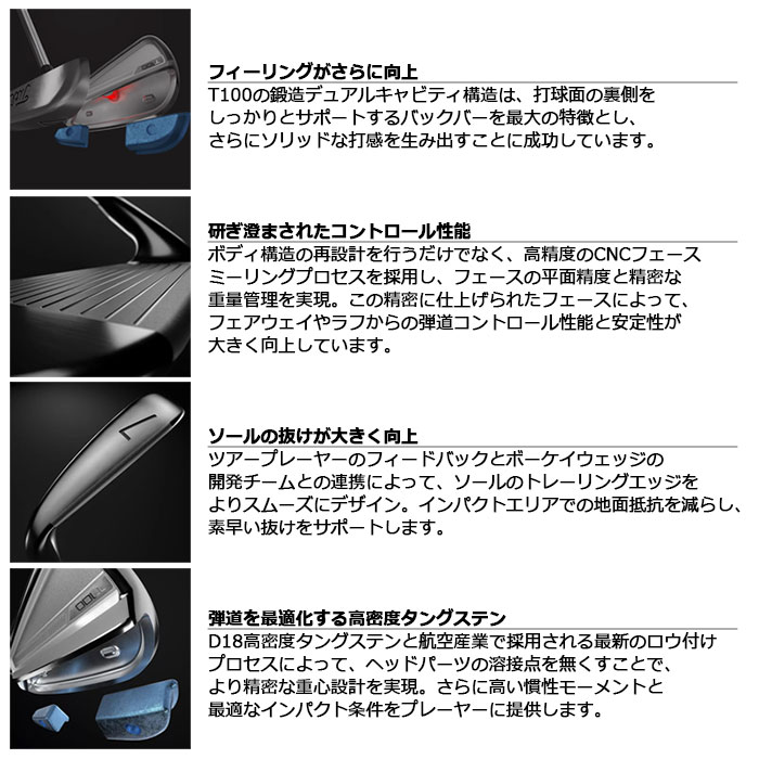 T-Series 即納OK Titleist -タイトリスト- T100 アイアン 2023年モデル