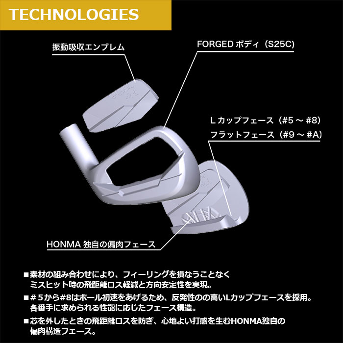 ホンマ　ツアーワールド Px アイアンセット 6本 DG120 S200 TOUR WORLD HONMA GOLF T//WORLD TW767 Px アイアン（2025） 5本セット
