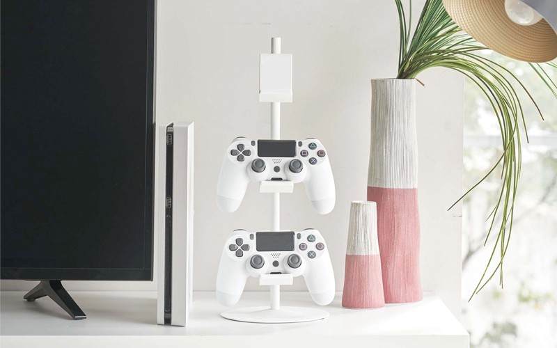 山崎実業 ゲームコントローラー収納ラック スマート smart ホワイト