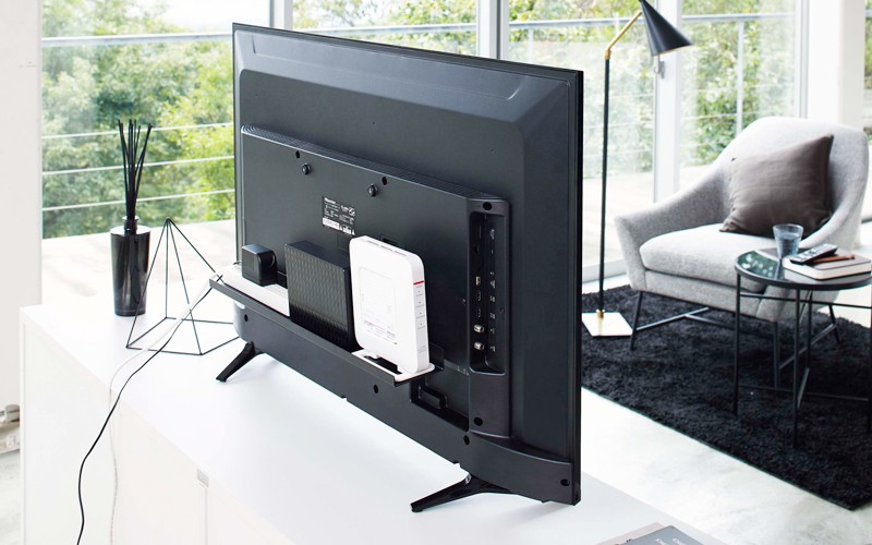 山崎実業 テレビ裏ラック スマート smart ワイド60 ブラック 4889