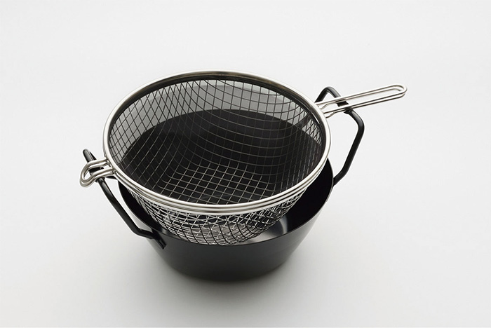 ラバーゼ 鉄揚げ鍋セット 22cm LB-098 和平フレイズ 揚げ物鍋 鍋 ざる