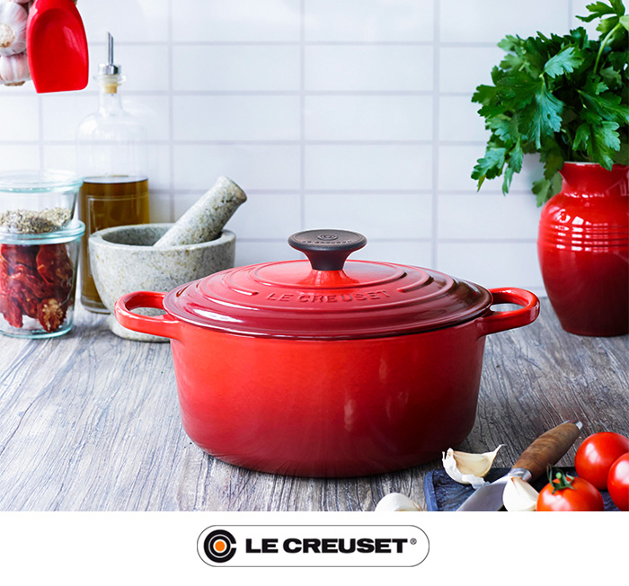 ル・クルーゼ Le Creuset ココット・ロンド 24cm オレンジ 2501 鋳物