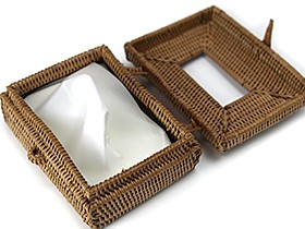バリ島　アタ 小物・ポケットティッシュ入れ 3個セット アタ ポケットティッシュケース アジアン雑貨 バリ おしゃれ 小さい