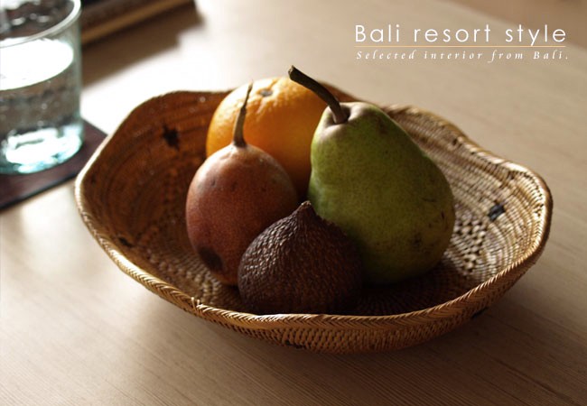 アタ フルーツ皿 アジアン雑貨 バリ おしゃれ かご リゾート トレイ