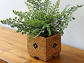 アタ 小物入れ(スクエア) アジアン雑貨 バリ おしゃれ かご リゾート