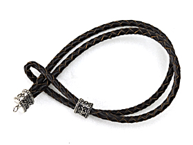 レザーブレスレット（雪の結晶）