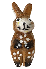 木彫りのウサギS用の子ウサギ単品《メール便対応可》 うさぎ グッズ