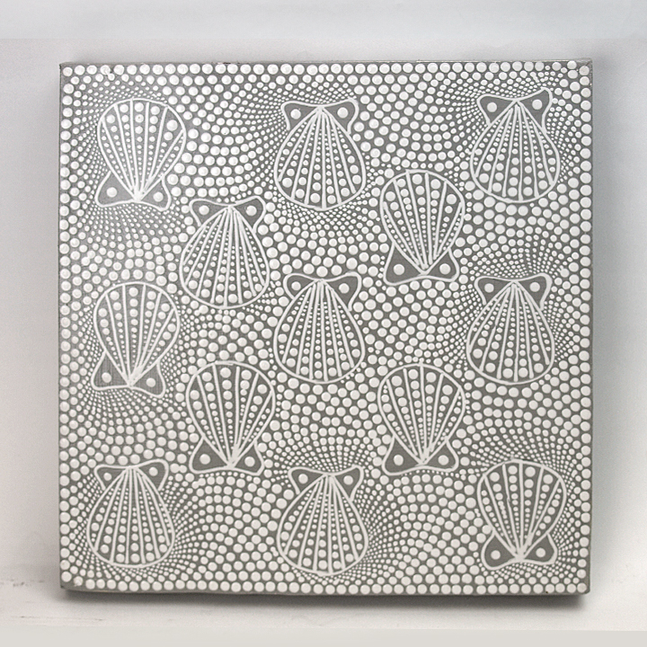 ドットアート(マリン)(30×30cm) アジアン雑貨 バリ インテリア アート