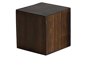 ダークブラウン木製置物 自然形状 木製 ディスプレイブロック 10×10cm アクセサリー ディスプレイ