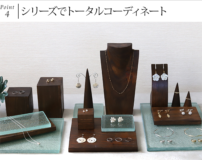 ガラス製 ディスプレイステージ(クリア)10×10cm  アクセサリー ディスプレイ 高級品 ステージ 台 プレート 台 店舗用品 什器 台座 ハンドメイド作家 商品撮影 |  | 05