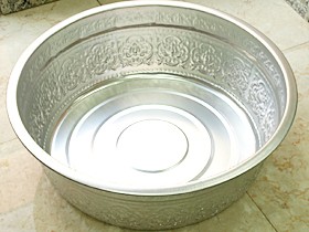 フットバス ボウル(アルミ)オリエンタル(Lサイズ) 足浴器 足湯