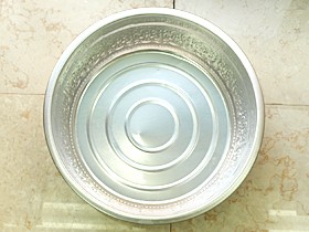 フットバス ボウル(アルミ)オリエンタル(Lサイズ) 足浴器 足湯