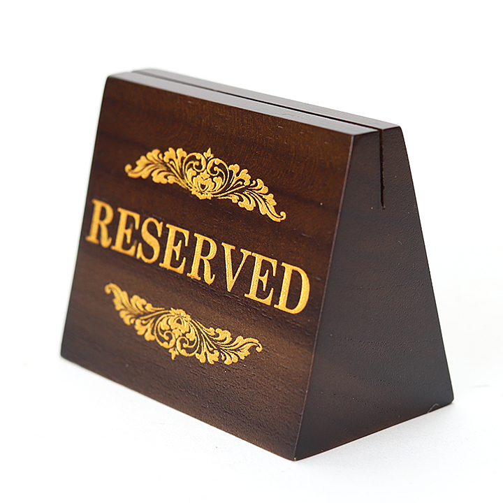 木製 予約席プレート(カードスタンド付き) アジアン雑貨 バリ