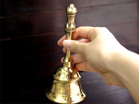 ヒーリングベルS   真鍮製 呼び鈴 バリ島 ハンドベル エステ スパ用品 店舗 サロン ホテル バリ雑貨 バリ風 インテリア |  | 06