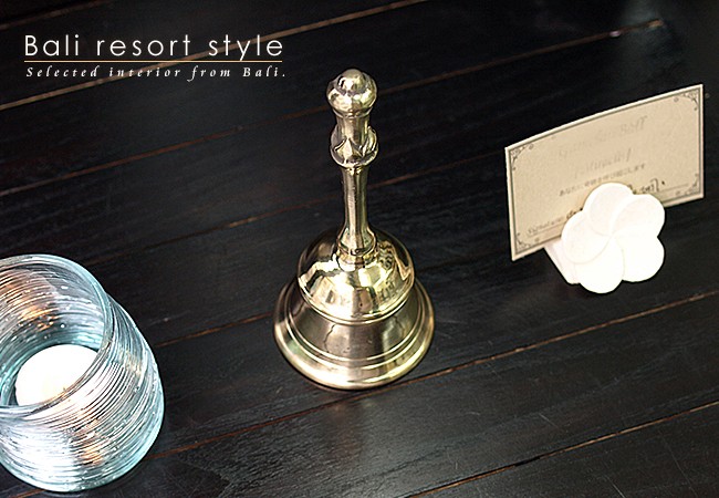 ヒーリングベルS   真鍮製 呼び鈴 バリ島 ハンドベル エステ スパ用品 店舗 サロン ホテル バリ雑貨 バリ風 インテリア |  | 01