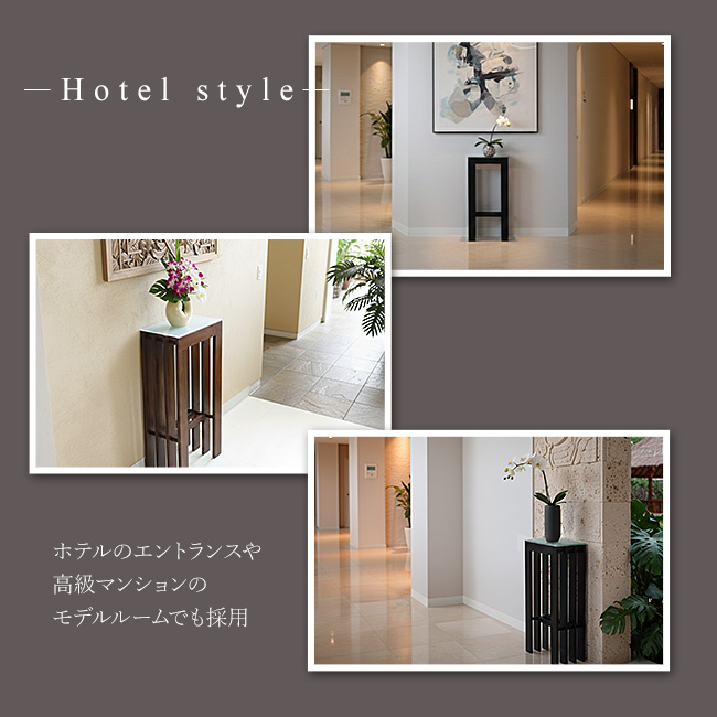 アジアン家具 格子のコンソールテーブル スリム...の詳細画像1