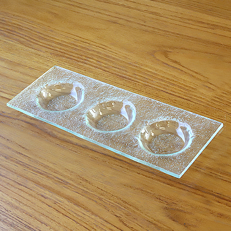 オイルボトルS用ホルダー ガラス(3つ用） スパボトル プレート 台