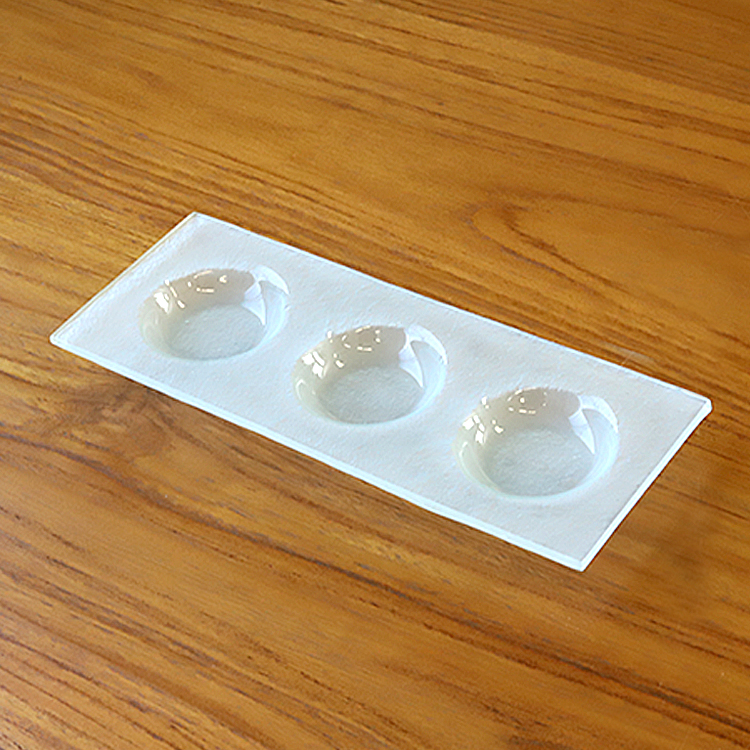 オイルボトルS用ホルダー ガラス(3つ用） スパボトル プレート 台