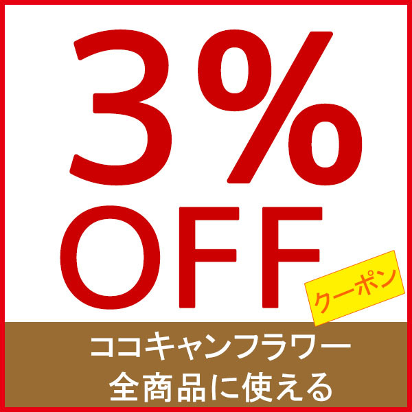 造花の胡蝶蘭専門 CoCoCanフラワーの「＼母の日早割／全品3％OFF」のクーポン