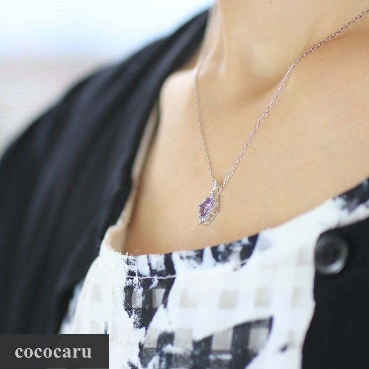 cococaru（ココカル） ネックレス18金 選べるカラーストーン