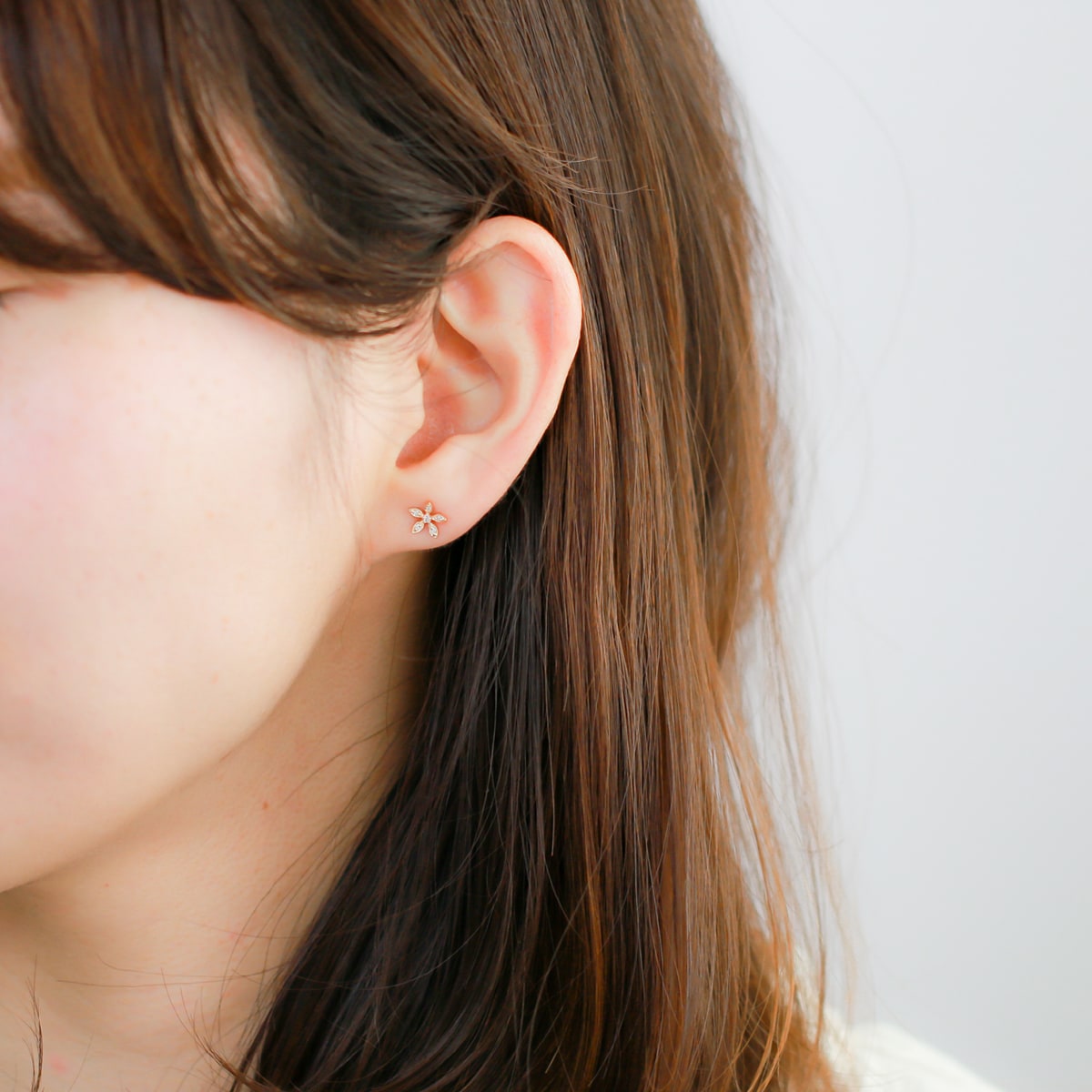 cococaru ピアス ダイヤモンド k10 イエローゴールド ホワイトゴールド 