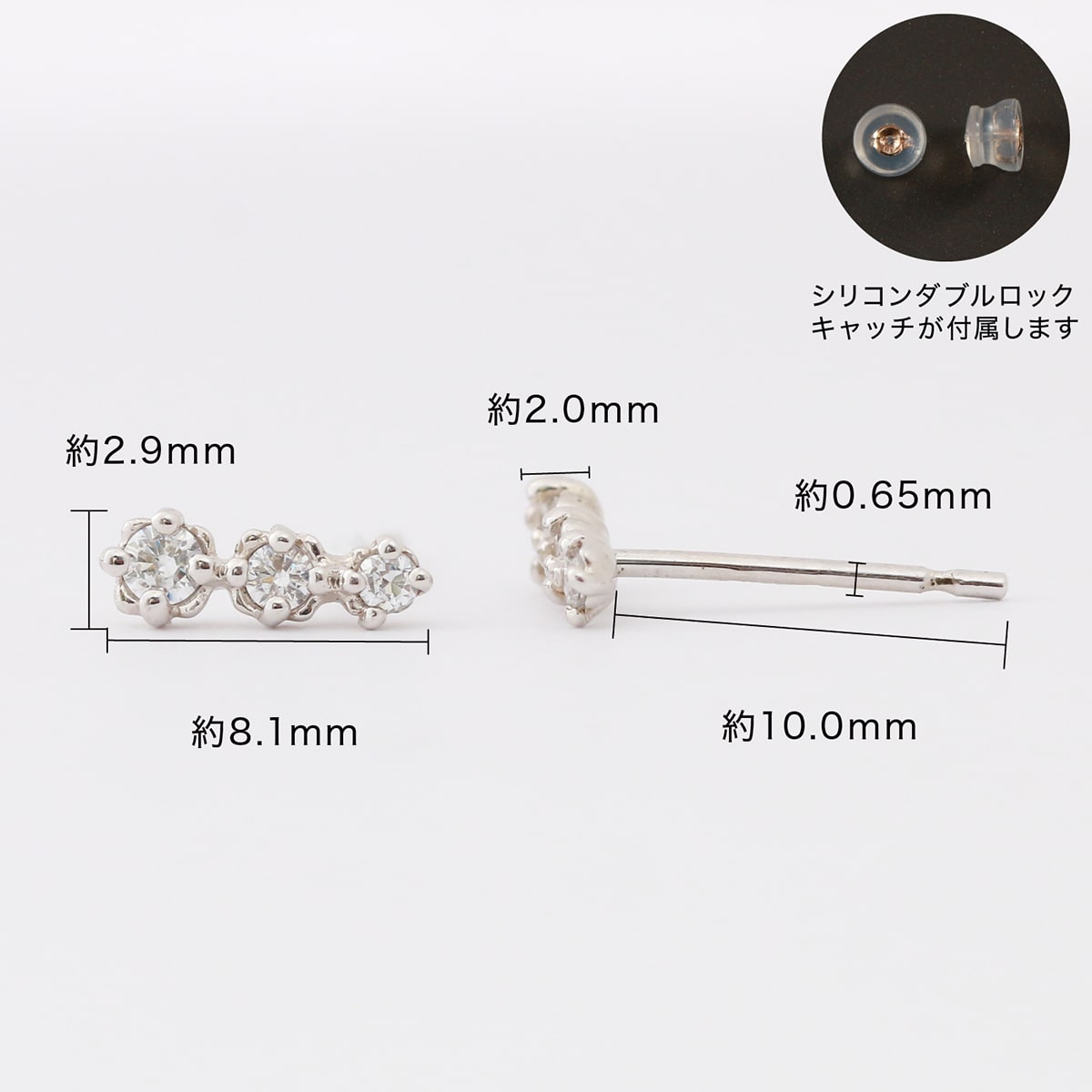 cococaru K10 天然ダイヤモンド ラインピアス　ピンクゴールド cococaru K10 天然ダイヤモンド ラインピアス ピンクゴールド cococaru