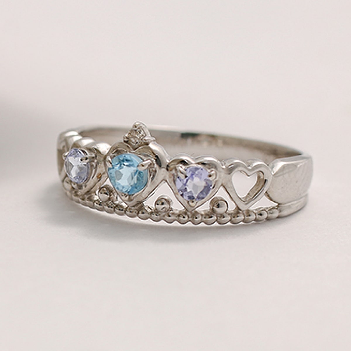 cococaru 指輪 レディース リング ブルートパーズ アイオライト k18