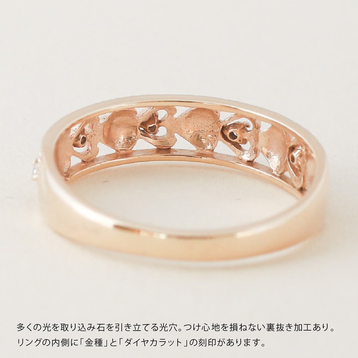 20号☆cococaru 天然ダイヤモンド k10YG ゴールド リング cococaru
