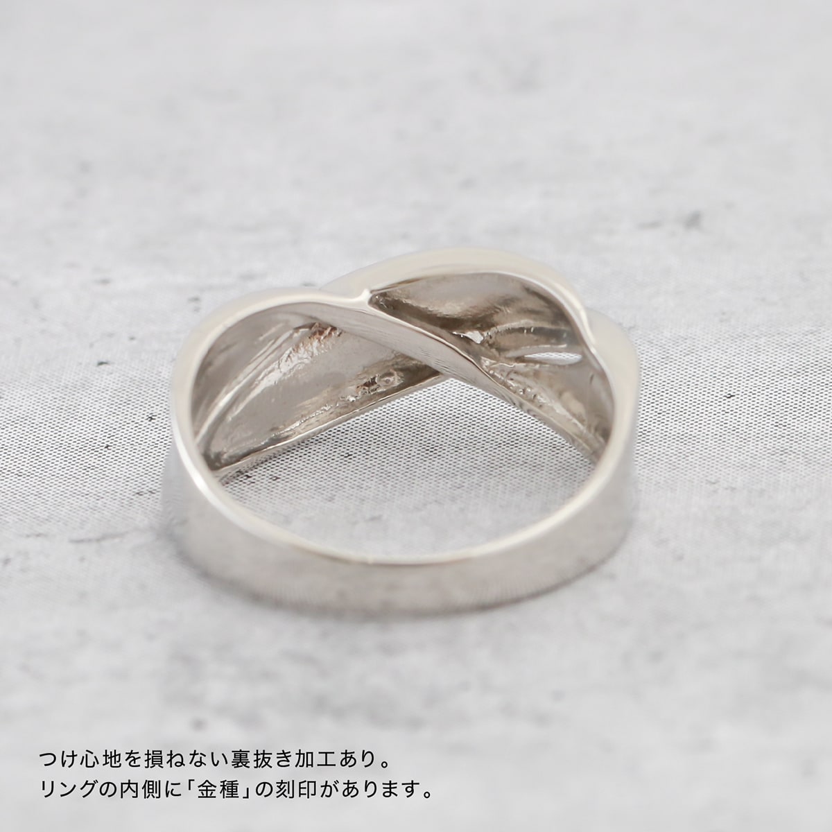 cococaru 指輪 レディース リング 地金 プラチナ ファッション