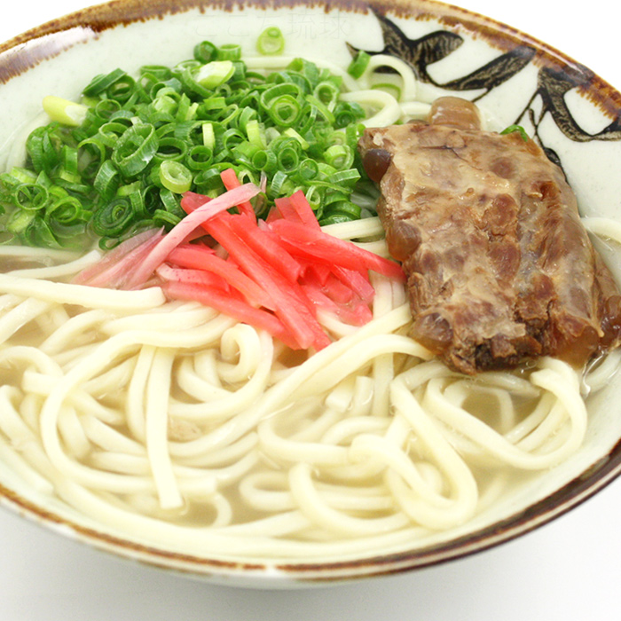 ソーキそば 2食入×2袋 (麺 そばだし 味付豚肉ソーキ) 袋タイプ /シンコウ食品 生麺 沖縄そば 4人前(M便) 関連画像2
